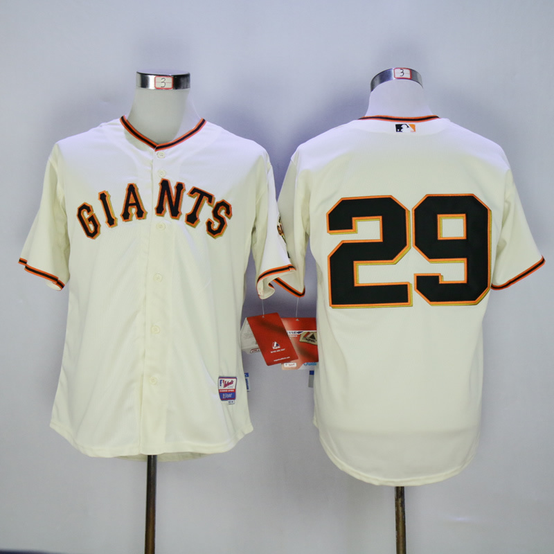 Men San Francisco Giants #29 No name Cream MLB Jerseys